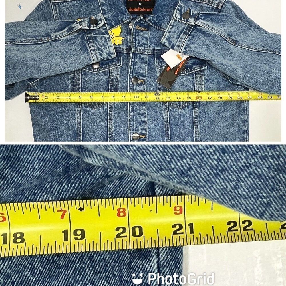 Members Only x Sponge Bob Trucker Denim Jean Jacket X Nickelodeon Size Small New - Picture 11 of 12